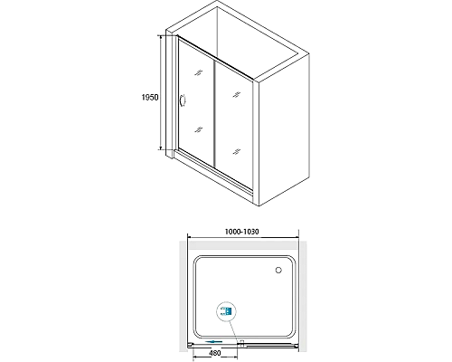 Душевая дверь RGW Passage PA-016 100 350801610-11 профиль Хром стекло прозрачное
