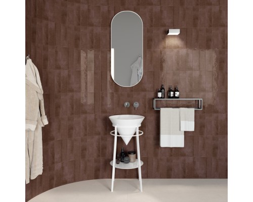 Зеркало Kerama Marazzi CONO овальное 42, белое матовое