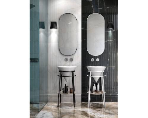 Зеркало Kerama Marazzi CONO овальное 42, белое матовое