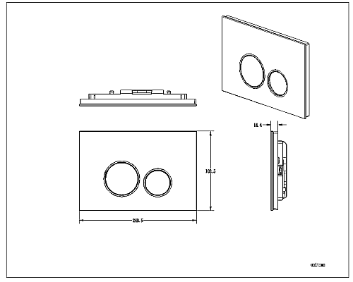 Кнопка смыва AltroBagno PFP 006E4Q