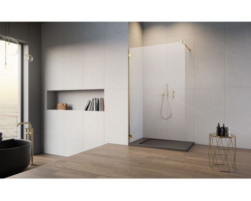 Душевое ограждение Essenza Pro 8 Gold Walk-In 155x200 прозрачное 8 мм