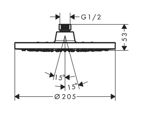 Верхний душ Hansgrohe Vernis Blend 200 EcoSmart 26277000 Хром