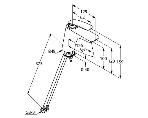 Однорычажный смеситель для раковины Kludi Balance 520260575