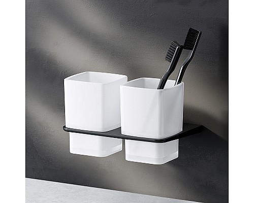 Стакан для зубных щеток AM.PM Inspire V2.0 A50A343422 двойной Черный матовый