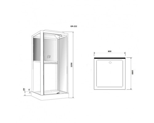 Душевая кабина Grossman GR-222 80x100