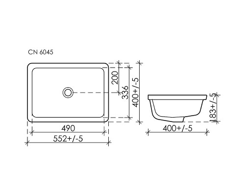 Раковина Ceramica Nova Element 55 CN6045 Белая