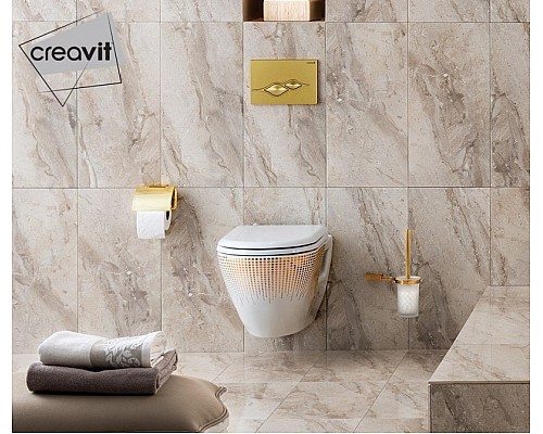 Унитаз биде Creavit Terra TP325-00CB00E-NA00 подвесной Белый с декором без сиденья