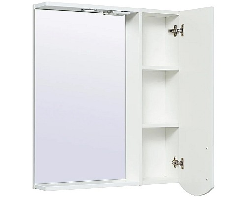 Зеркало со шкафом Runo Неаполь 65 R 00-00001030 с подсветкой Белое