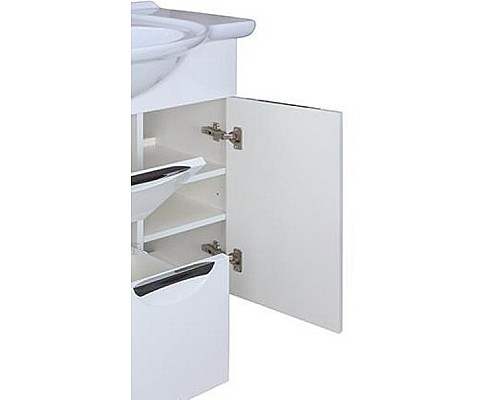 Тумба под раковину Bellezza Глория 85 4638514100013 с бельевой корзиной Белая