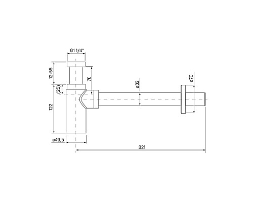 Сифон для раковины Iddis Optima Home OPTBL00i84 Черный матовый Сифон для раковины Iddis Optima Home OPTBL00i84 Черный матовый