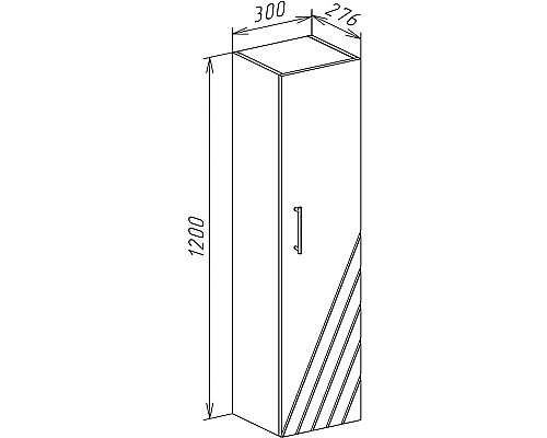 Шкаф пенал Bellezza Альба 30 L 4621702182014 подвесной Белый