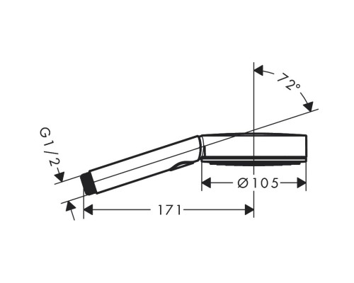 Ручной душ Hansgrohe Pulsify Select Activation EcoSmart 24101000 Хром