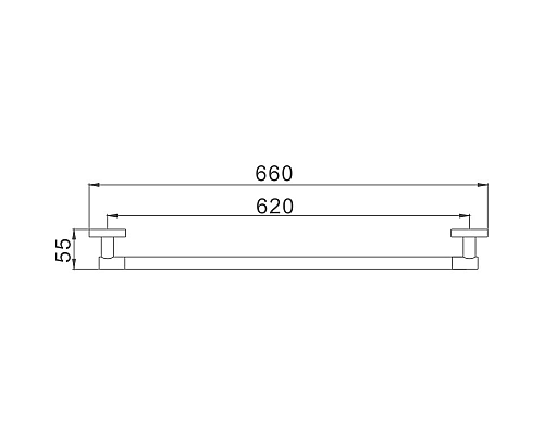Полотенцедержатель Haiba HB1701-1 Хром