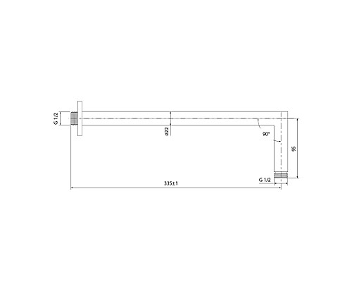 Кронштейн для верхнего душа IDDIS 001SB33i61