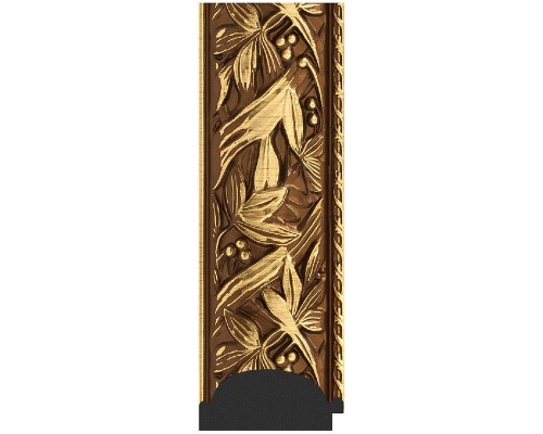 Зеркало Evoform Exclusive Floor 203х114 BY 6164 с фацетом в багетной раме - Византия золото 99 мм