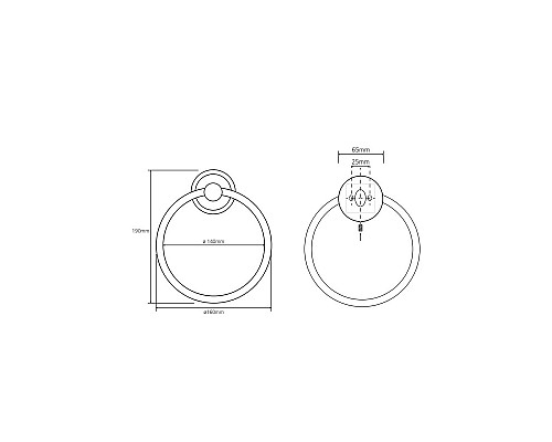Круглый Держатель полотенца Bemeta 144304062