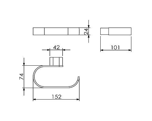 Бумагодержатель без крышки LANGBERGER 24043A
