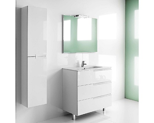 Тумба под раковину Roca Victoria Nord Ice Edition 60 ZRU9302834 подвесная 3 ящика Белый глянец