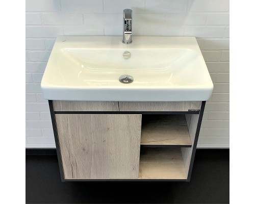 Тумба с раковиной Comforty Вена 70 00-00008929 подвесная Дуб дымчатый