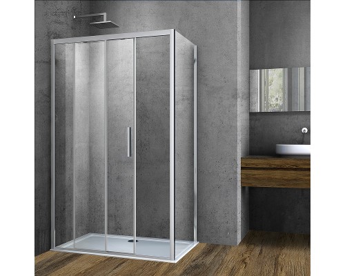 Душевой уголок Vincea Soft 120x100 VSR-3SO1012CL профиль Хром стекло прозрачное