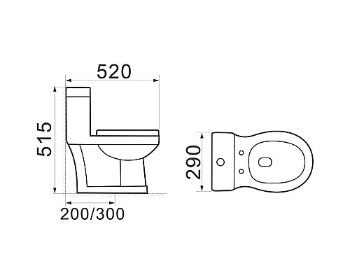 Унитаз моноблок SantiLine SL-5015 детский с сиденьем Микролифт с рисунком Микки Маус