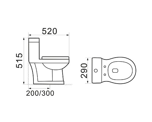 Унитаз моноблок SantiLine SL-5015 детский с сиденьем Микролифт с рисунком Микки Маус