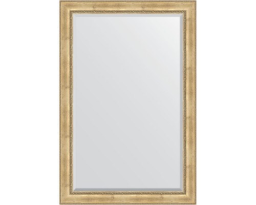 Зеркало Evoform Exclusive 182х122 BY 3636 с фацетом в багетной раме - Состаренное серебро с орнаментом 120 мм