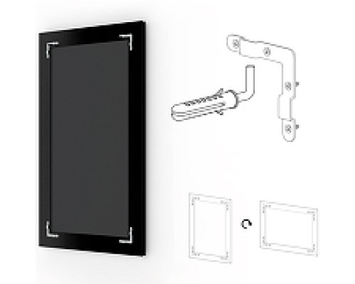 Зеркало Evoform Exclusive 182х122 BY 3636 с фацетом в багетной раме - Состаренное серебро с орнаментом 120 мм