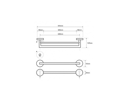 Двойной держатель полотенца Bemeta 104204055
