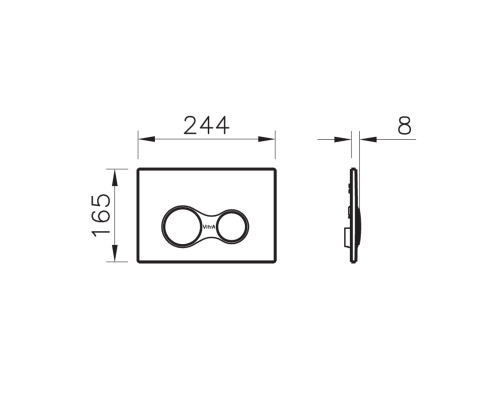 Комплект унитаза с инсталляцией Vitra Integra Round 9856B003-7205 с сиденьем Микролифт и клавишей смыва