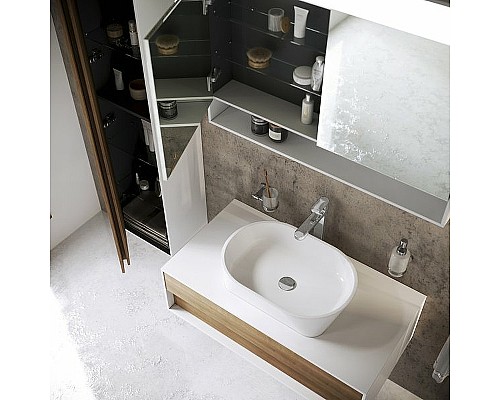 Шкаф пенал Ravak Step 43 X000001420 подвесной Белый Орех