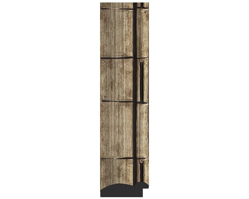 Зеркало Evoform Exclusive 113х53 BY 1146 с фацетом в багетной раме - Серебряный бамбук 73 мм