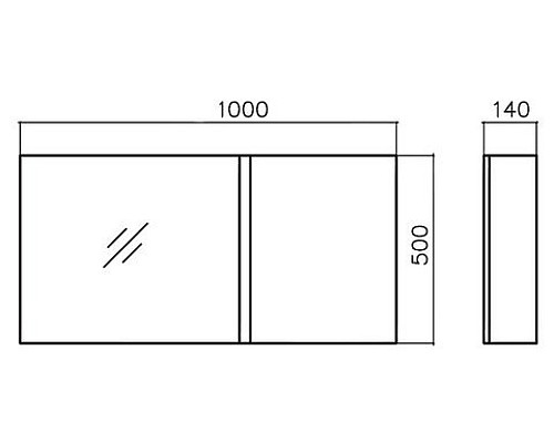 Зеркальный шкаф BelBagno BB1000PAC/TL