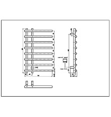 Полотенцесушитель электрический круглый сухой SHINE GUN METAL
