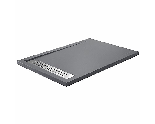 Душевой поддон из искусственного камня WasserKRAFT Wiese 120x80 84T06 Серый матовый