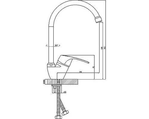 Смеситель для кухонной мойки Rossinka D D40-23