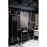 Зеркало Armadi Art Monaco с подсветкой 70x110CM глянец черная хром