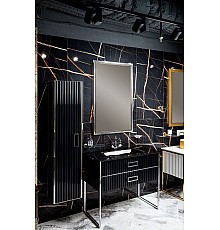 Зеркало Armadi Art Monaco с подсветкой 70x110CM глянец черная хром