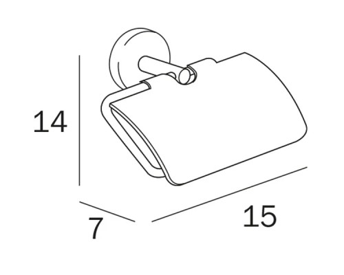 Держатель туалетной бумаги Inda Forum A36260CR с крышкой Хром
