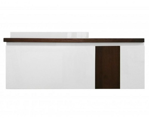 Тумба с раковиной Эстет Malibu 140 L ФР-00007126 подвесная Белая Темное дерево