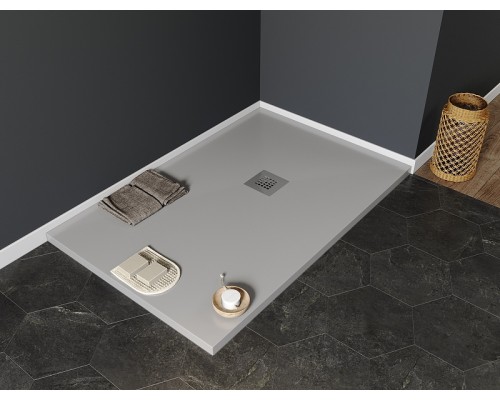 Душевой поддон из искусственного камня Aquanet Pleasure 160x80 Серый