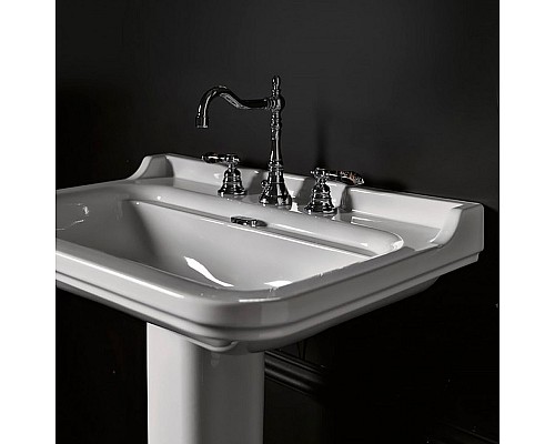 Раковина Kerasan Waldorf 4144K1bi/cr*1 120 c 1 отверстием под смеситель, белый