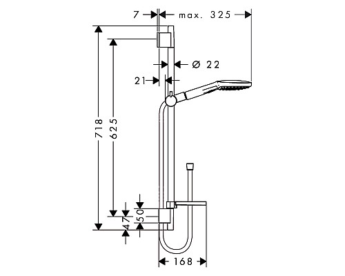 Душевой гарнитур Hansgrohe Raindance Select E 120 26620000