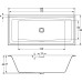 Акриловая ванна Riho Still Square 180х80 LED R
