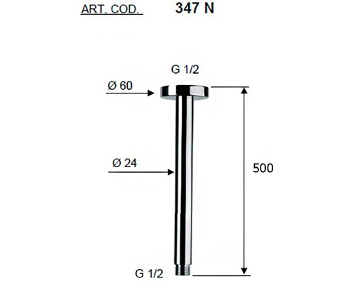 Кронштейн для верхнего душа Remer Minimal 347N50 Хром