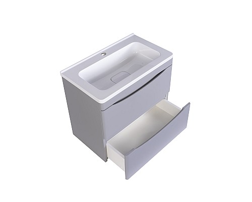 Тумба под раковину Style line Бергамо СС-00002317 подвесная серая