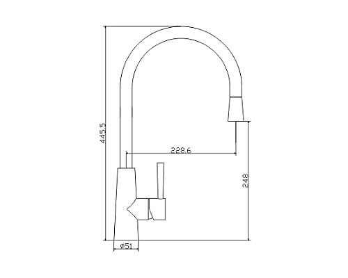 Смеситель для кухни Seaman Eco Venice SSN-1148P-SS (SSN-1148P) Сталь