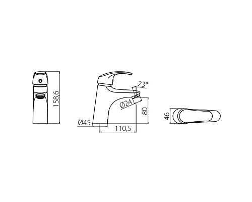 Смеситель для раковины Damixa Palace One 410210038 Хром
