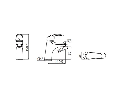 Смеситель для раковины Damixa Palace One 410210038 Хром