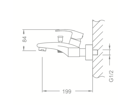 Смеситель для ванны Schein Whirl 42205/8035020 Хром